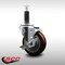 Service Caster 4'' SS Maroon Poly Swivel 1'' Expanding Stem Caster with Brake SCC-SSEX20S414-PPUB-MRN-TLB-1 - alternate 4